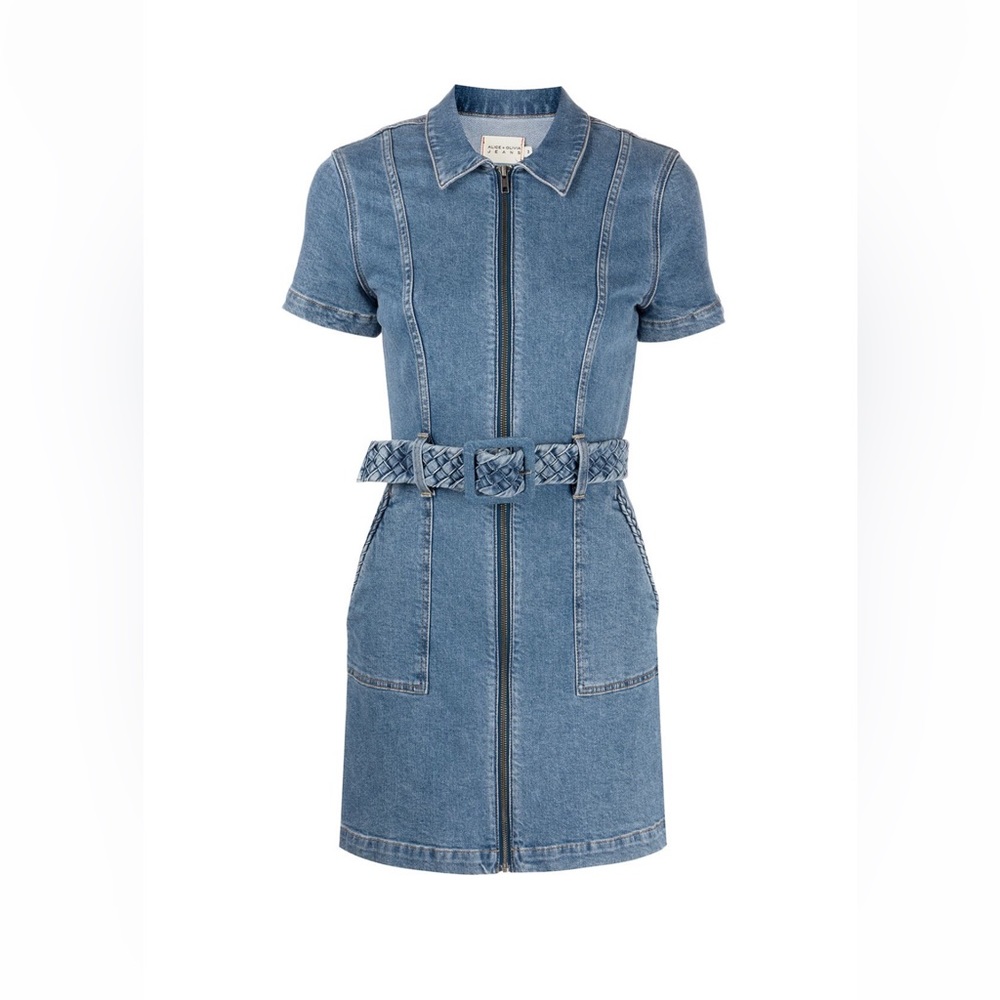 Alice and Olivia Gorgeous denim shirt dress - size 0, NWT